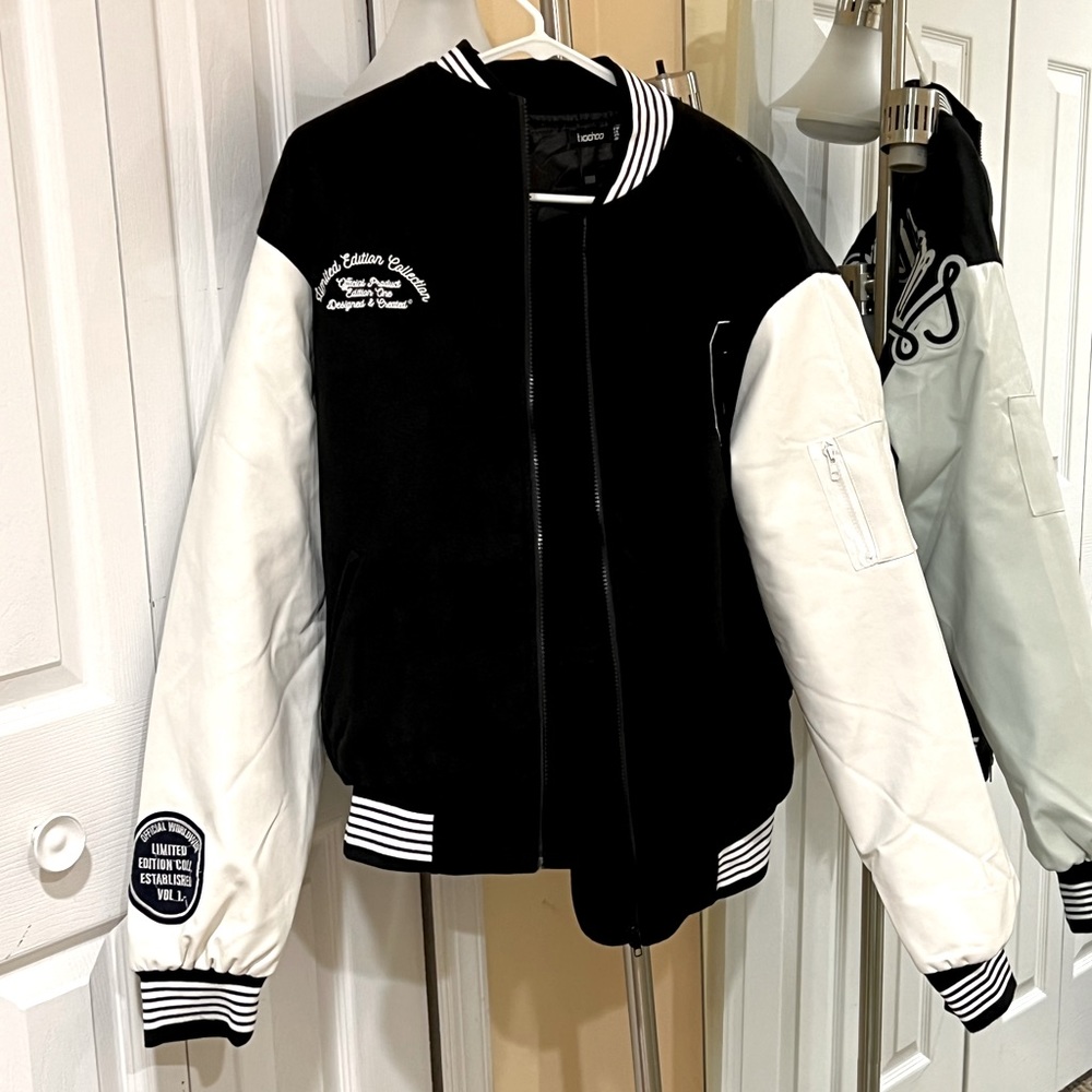Varsity Jacket in Black and White